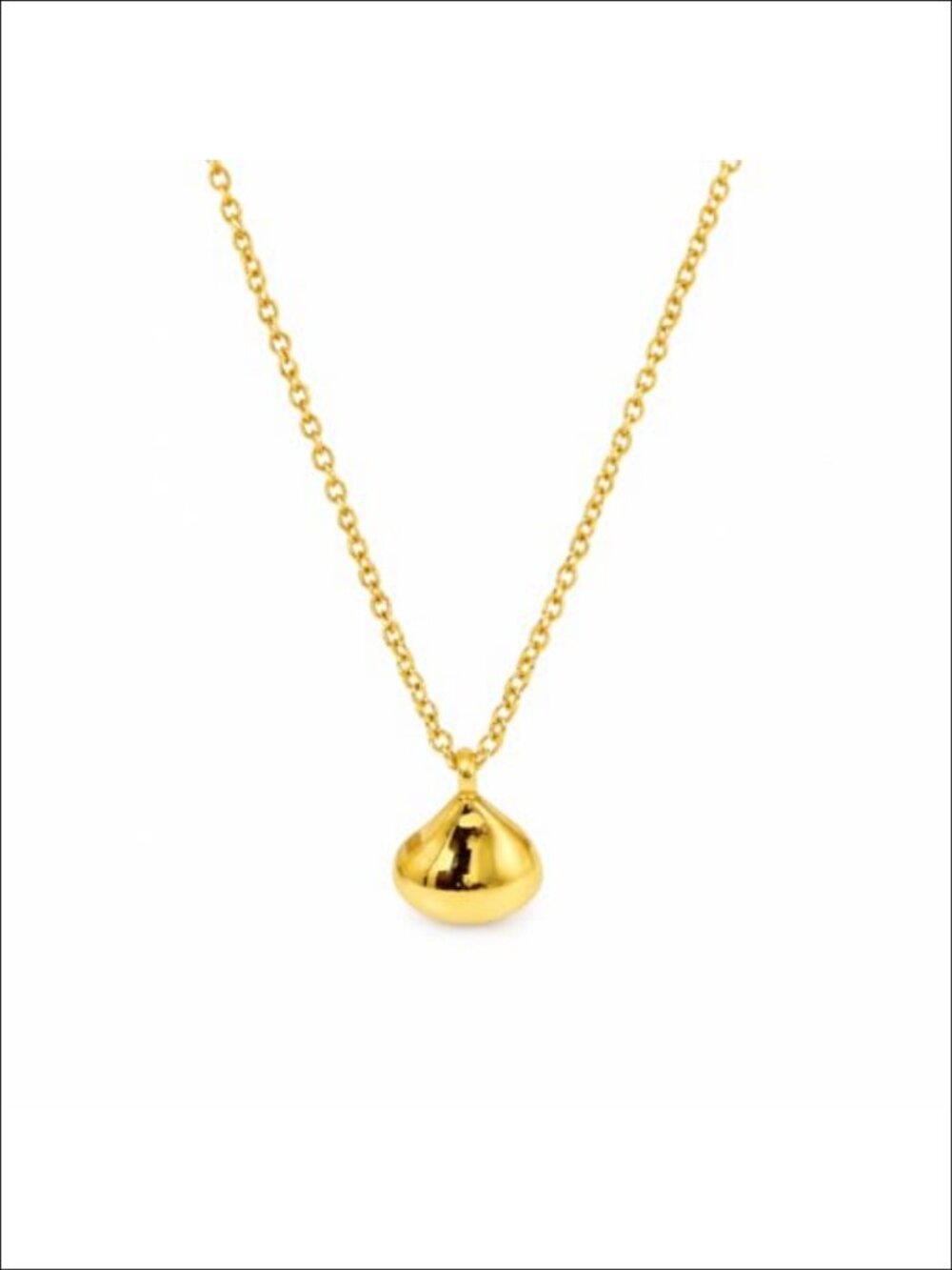 18K Gold Plated Stainless Steel Pendant Necklace Waterproof Non-Tarnish